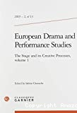 European drama and performance studies